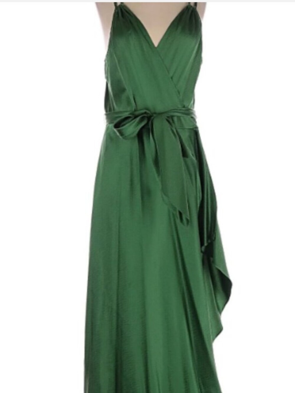 BCBGMaxAzria Emerald Green Wrap Gown Size XS